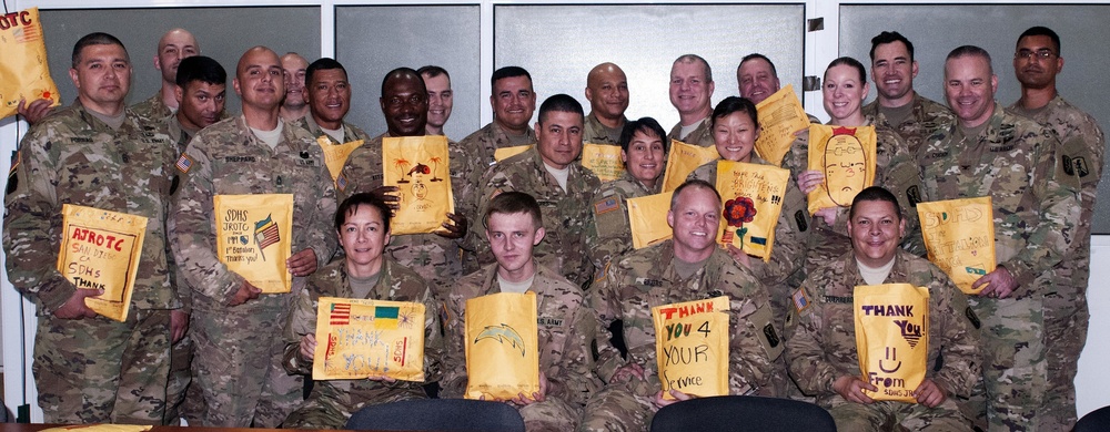 JROTC students send care packages to U.S. Soldiers in Ukraine