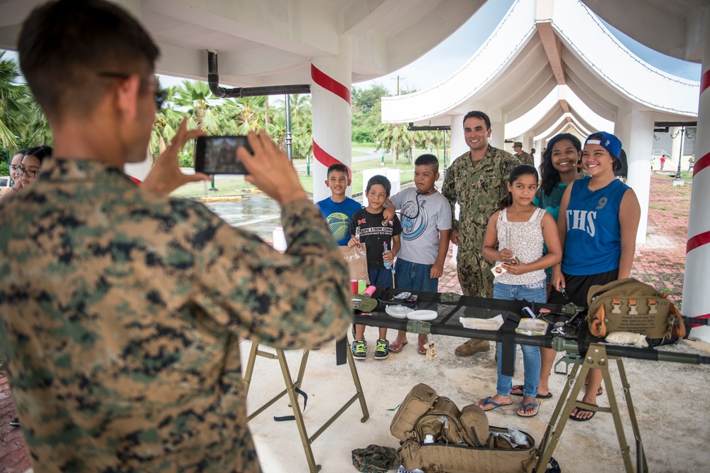 Tinian Community Day with Navy Corpsmen