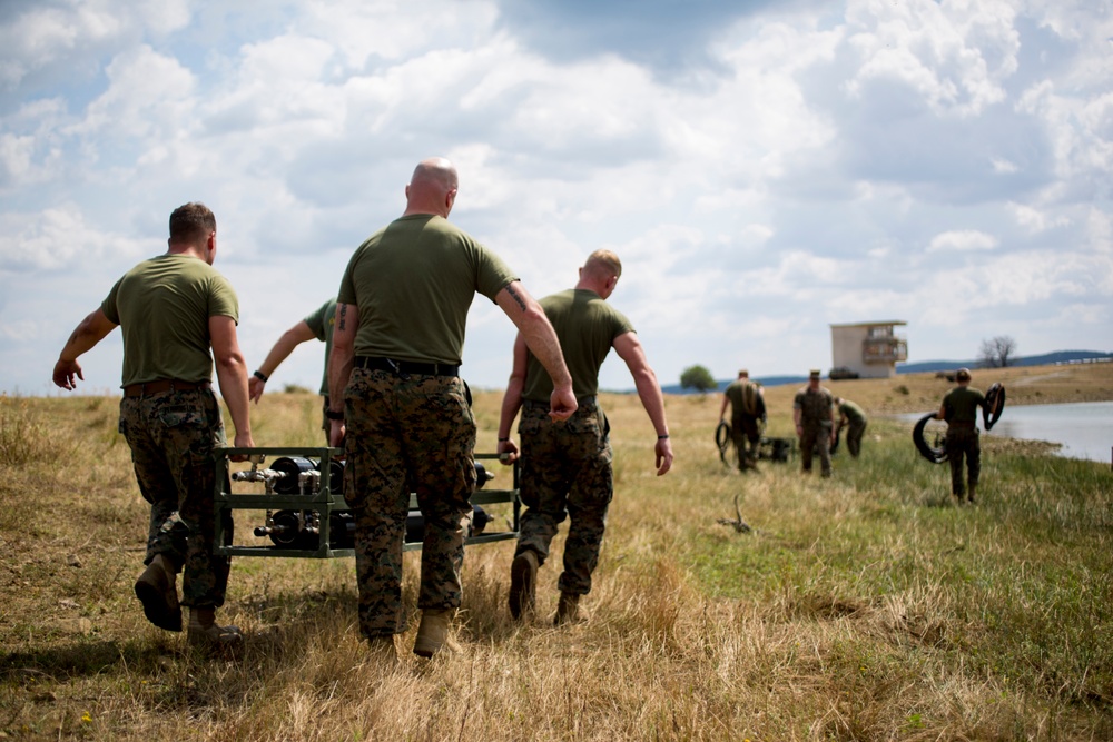 Novo Selo Training Area water purification exercise