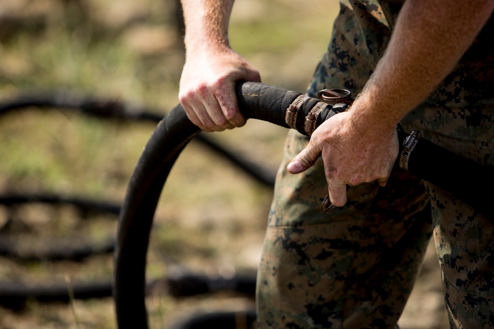 Novo Selo Training Area water purification exercise