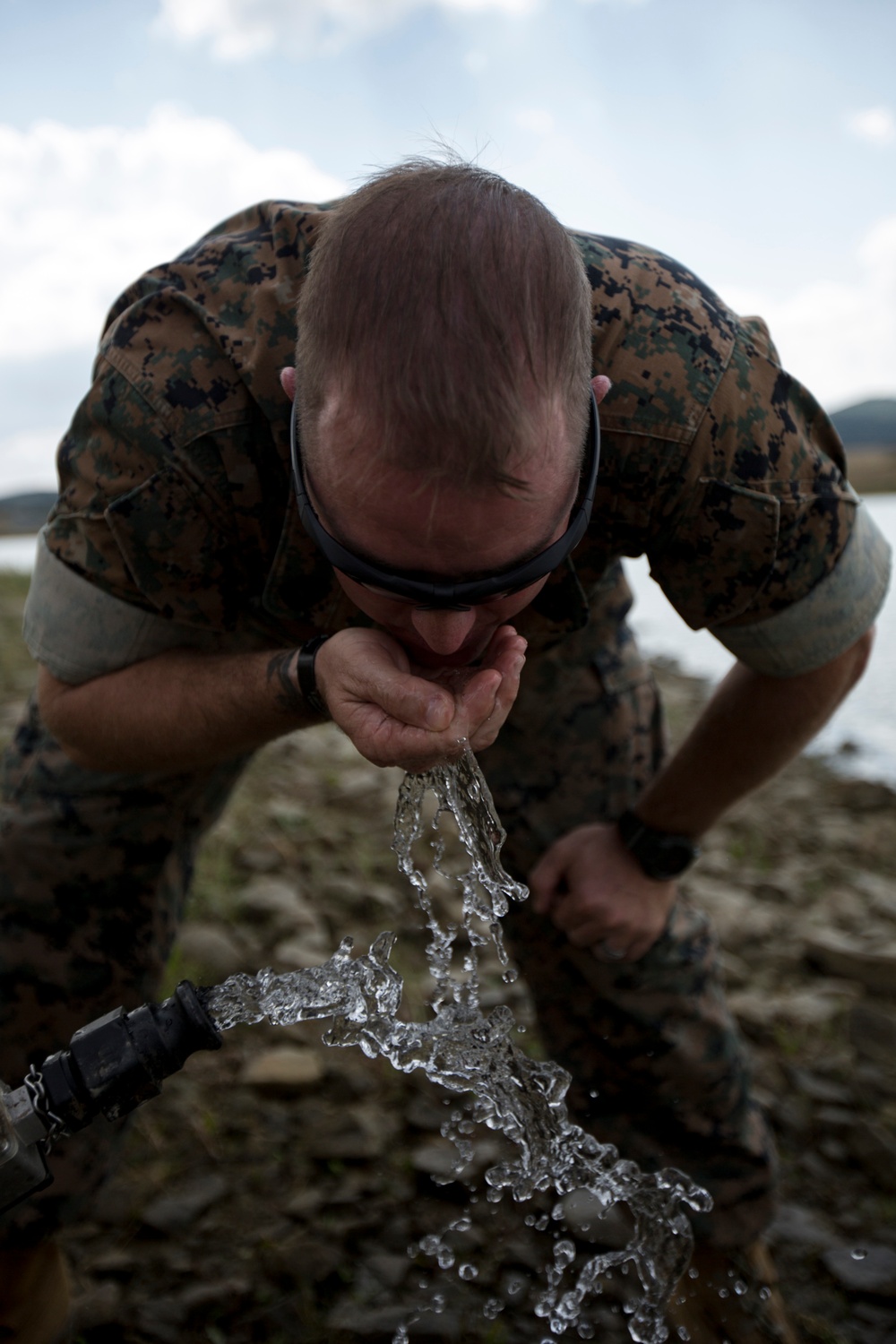 Novo Selo Training Area water purification exercise