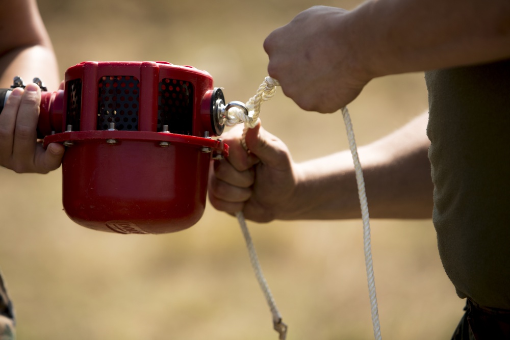 Novo Selo Training Area water purification exercise