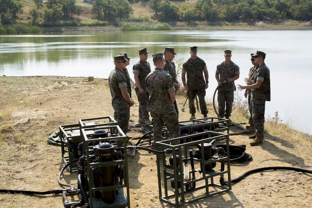 Novo Selo Training Area water purification exercise