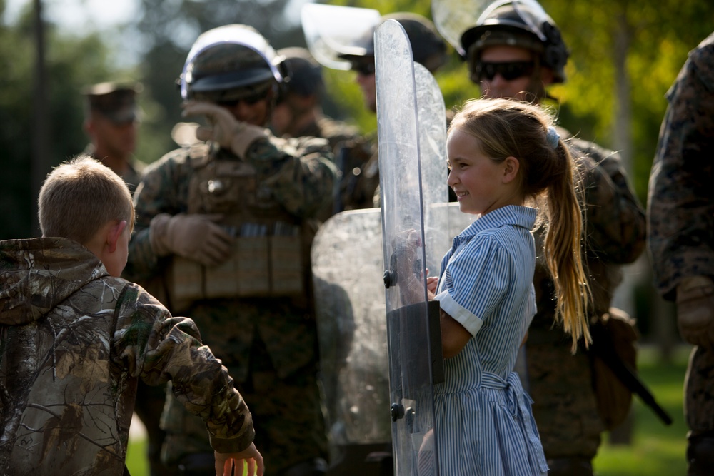 U.S. Embassy static display held by U.S Marines with BSRF 16.2