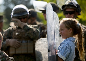 U.S. Embassy static display held by U.S Marines with BSRF 16.2