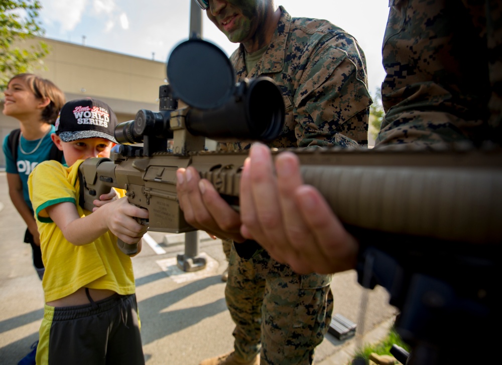 U.S. Embassy static display held by U.S Marines with BSRF 16.2