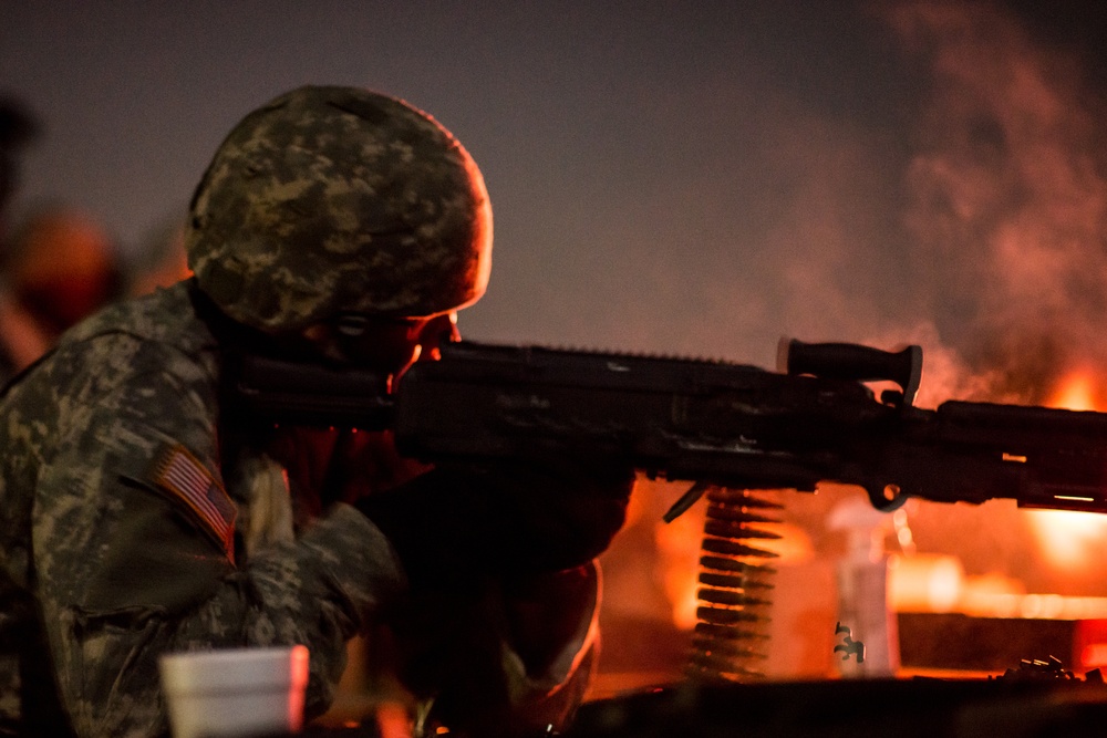 South Carolina National Guard 1050th Transportation Battalion Night Firing