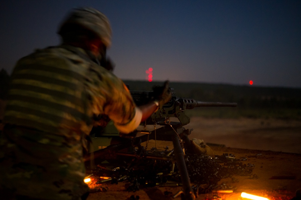 South Carolina National Guard 1050th Transportation Battalion Night Firing