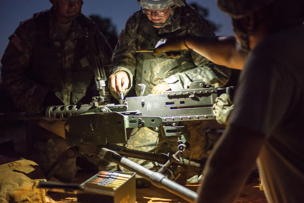 South Carolina National Guard 1050th Transportation Battalion Night Firing