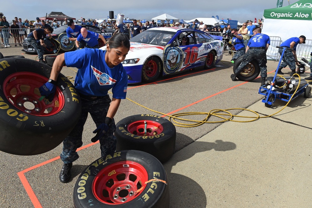 HSM-35 Sailors Compete in the Pit Crew Challenge at Coronado Speed Fest