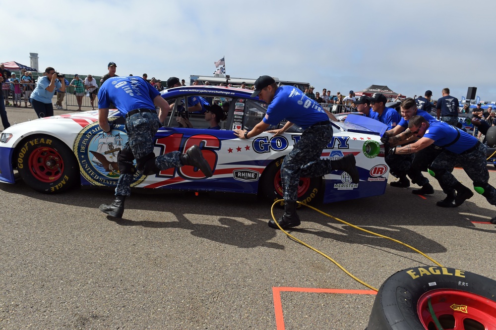 HSM-35 Sailors Compete in the Pit Crew Challenge at Coronado Speed Fest