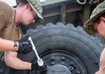 Seabees Change 500 Lbs Tire