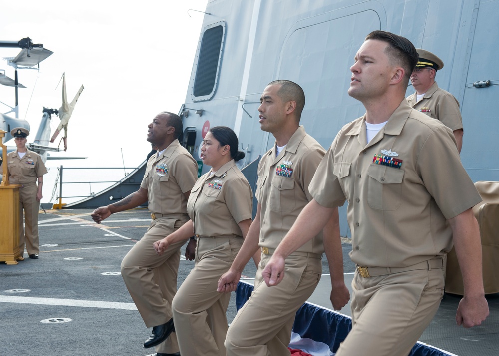 USS Somerset Holds Pinning Ceremony