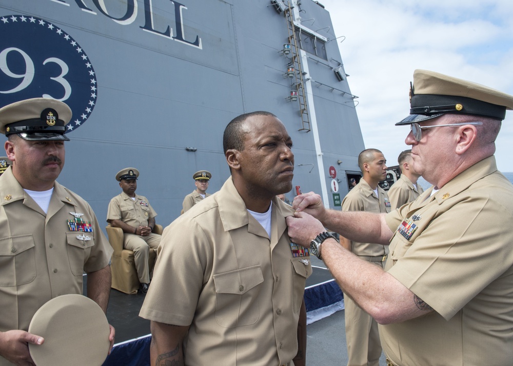 USS Somerset Holds Pinning Ceremony