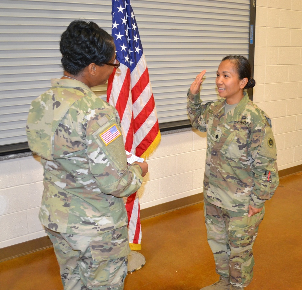 Lt. Col. Pascua-Gordon is promoted to lieutenant colonel