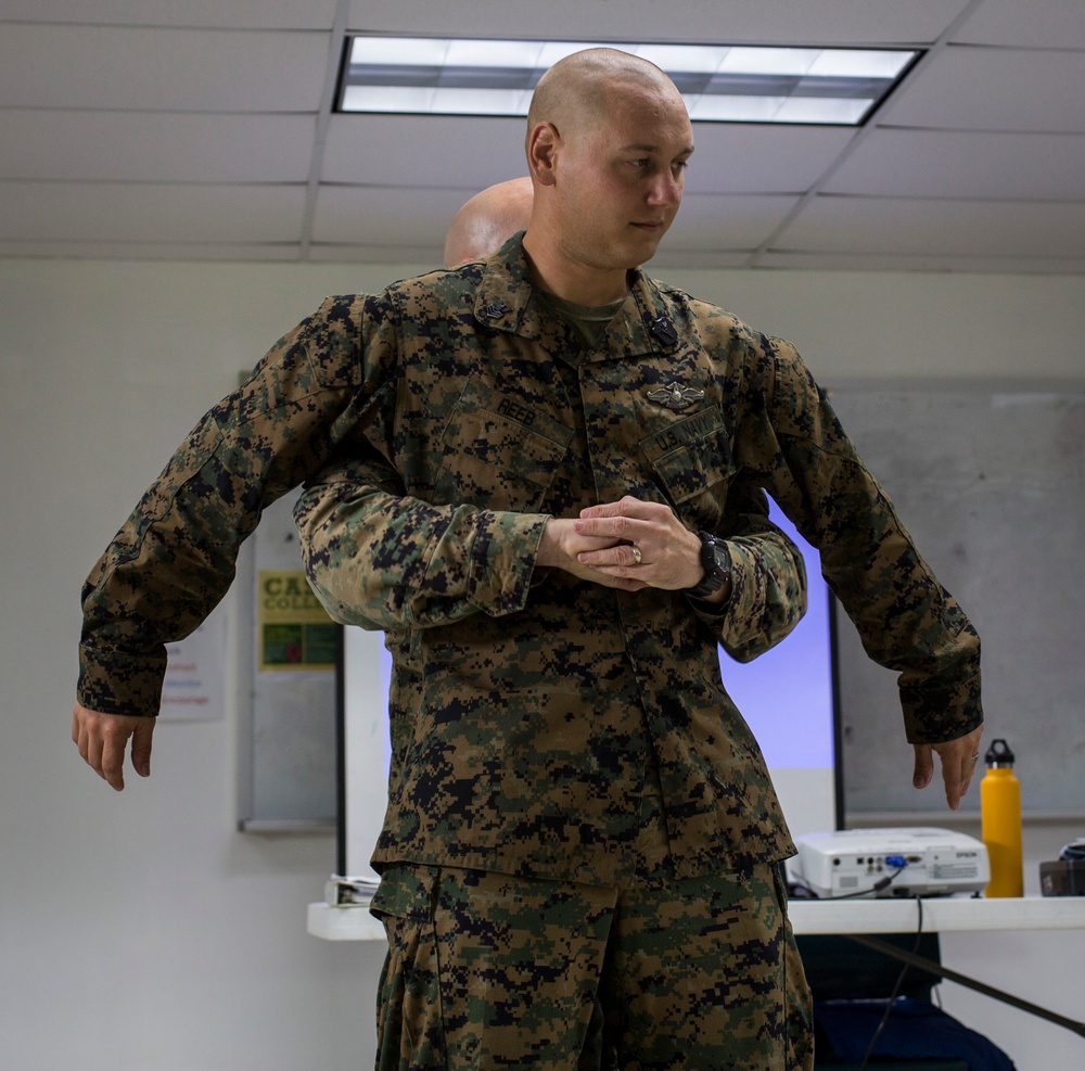 Valiant Shield 16:  Tinian locals recieve combat lifesaving class from Marine Air Control Group 18