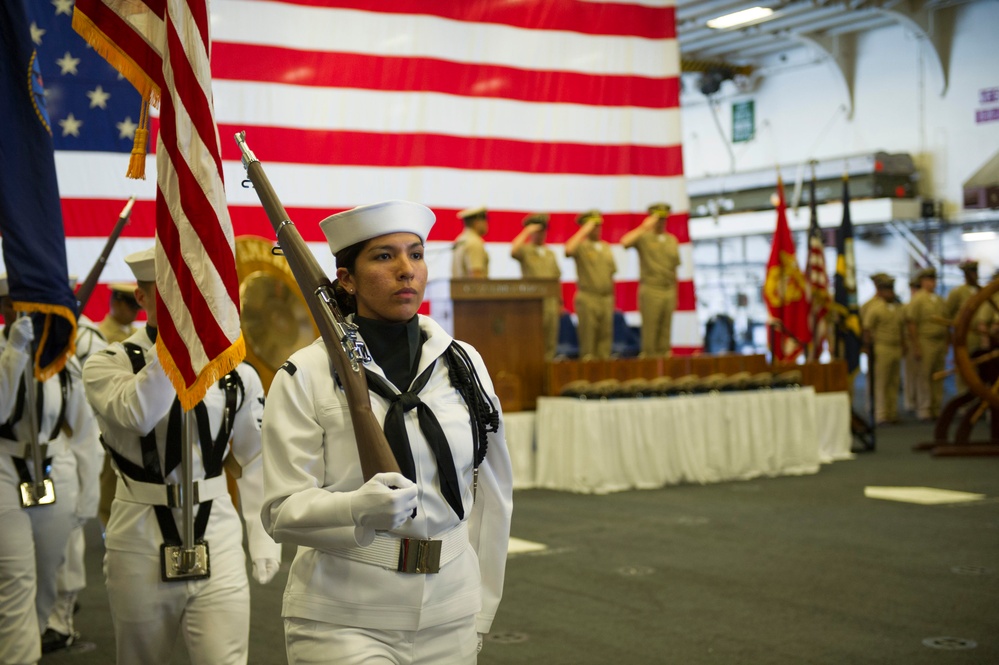 USS America chief pinning.