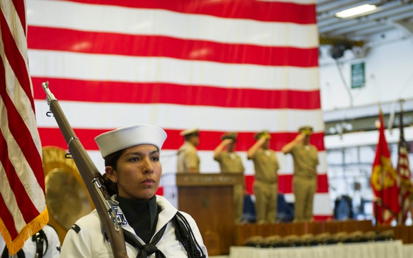 USS America chief pinning.
