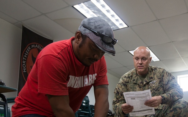 Valiant Shield 16:  Tinian locals recieve combat lifesaving class from Marine Air Control Group 18