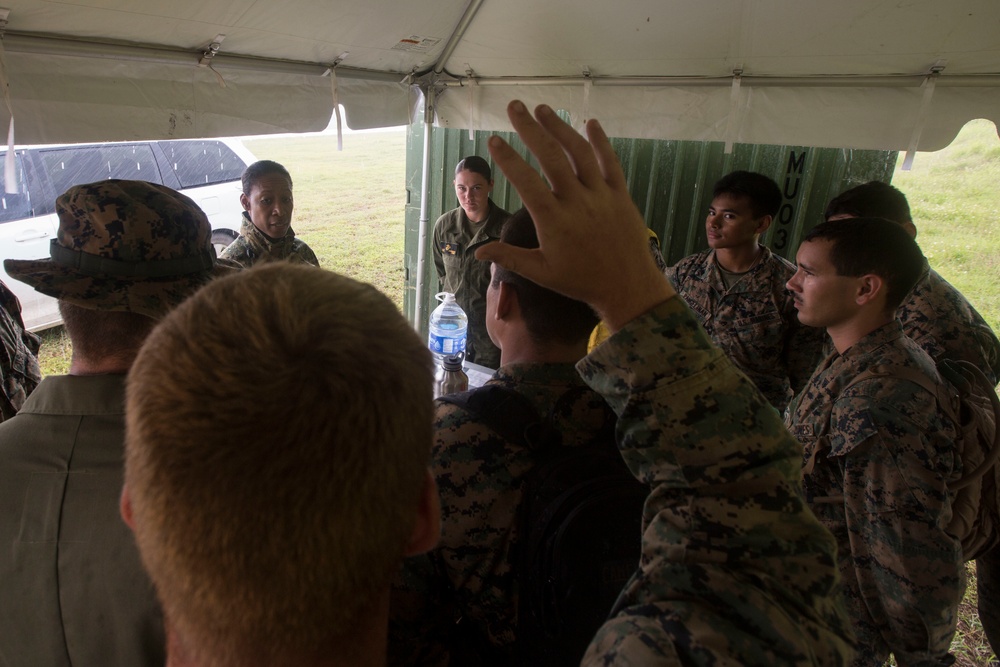 Valiant Shield 16: MACG-18 Commander visits with Marines on Tinian