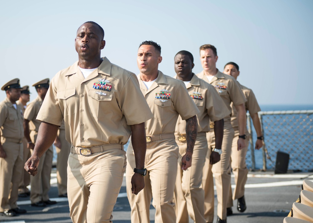 USS STOUT (DDG 55) Chief Petty Officer Pinning DEPLOYMENT 2016