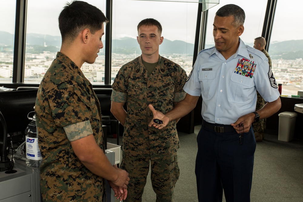 USFJ, JMSDF senior enlisted visit MCAS Iwakuni