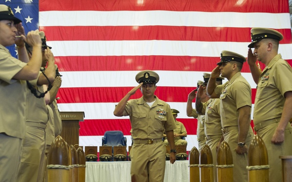 USS America chief pinning.