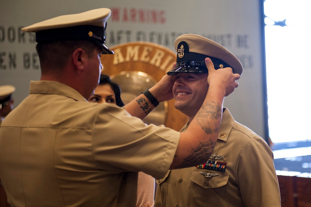 USS America Chief Pinning ceremony