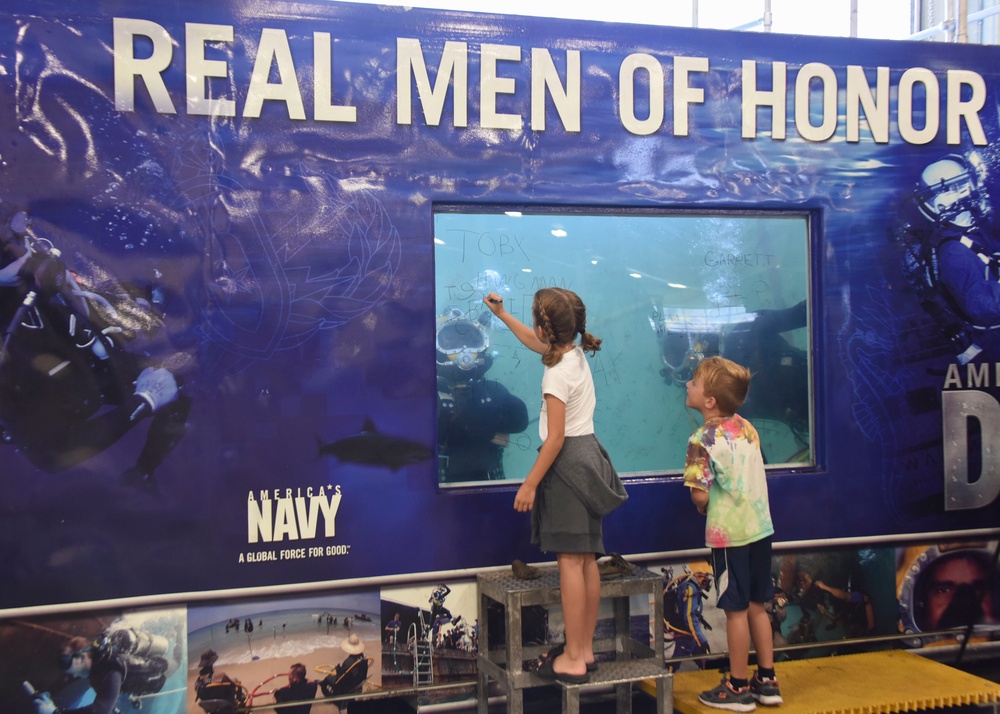 Navy divers put on display for the public at Fleet Week San Diego