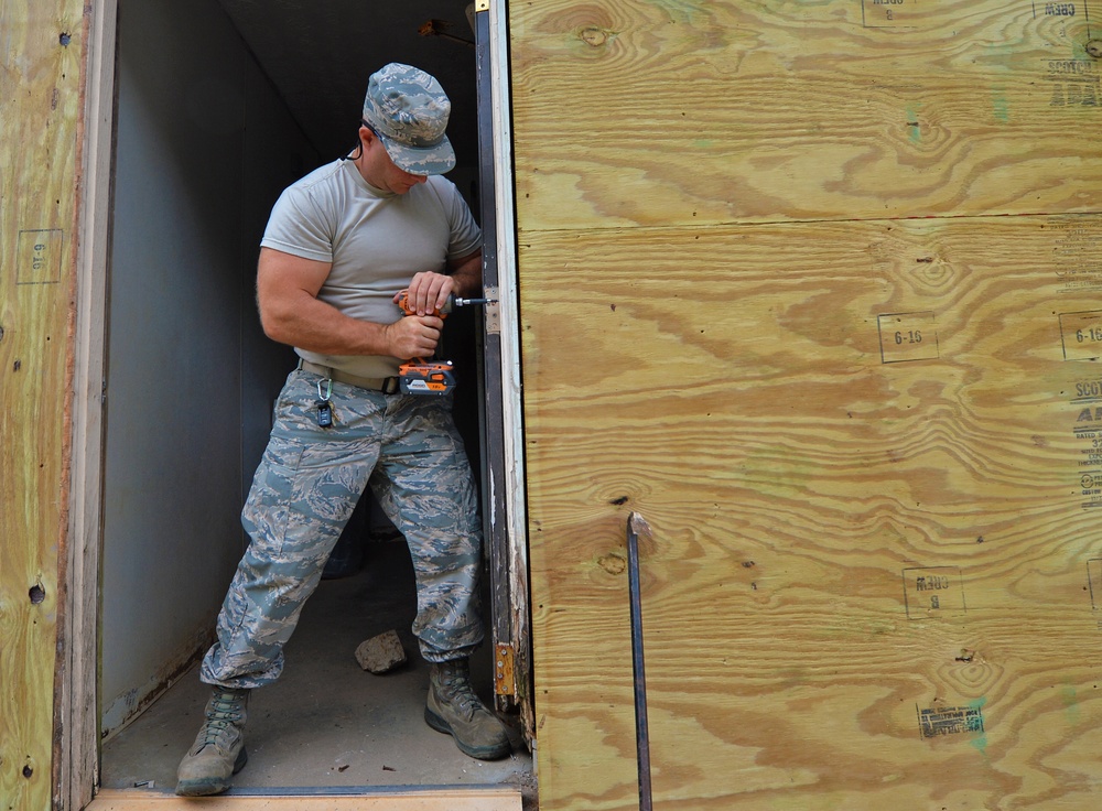 Structural specialists renovate softball field press box