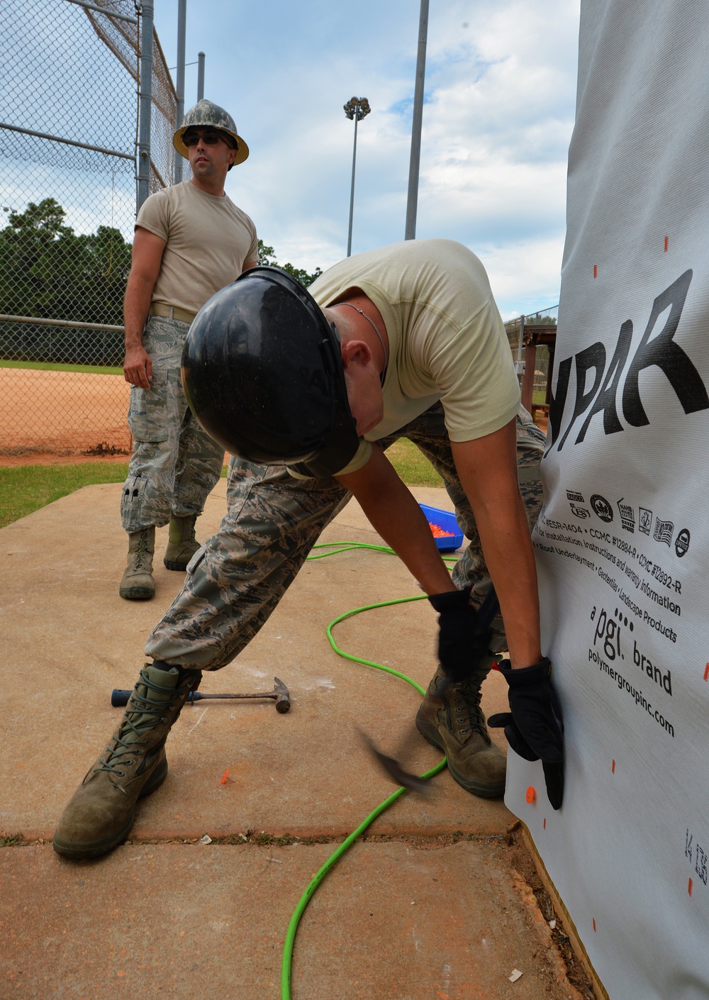 Structural specialists renovate softball field press box