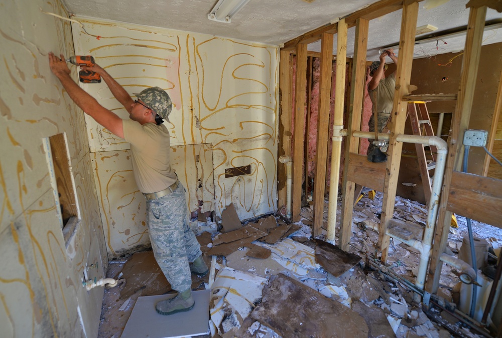 Structural specialists renovate softball field press box