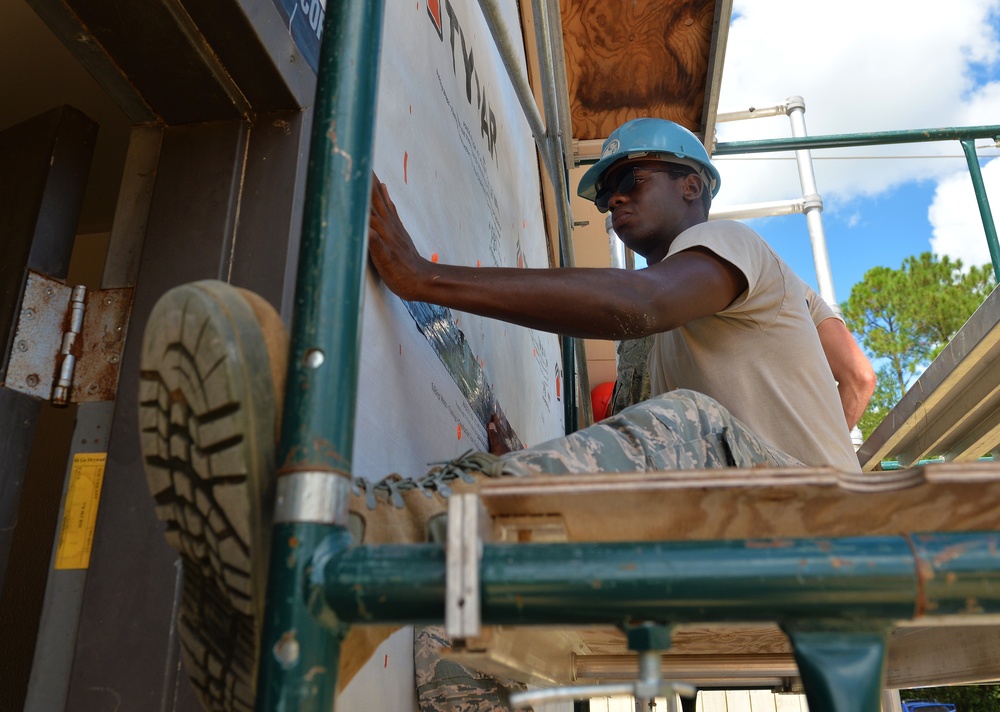 Structural specialists renovate softball field press box