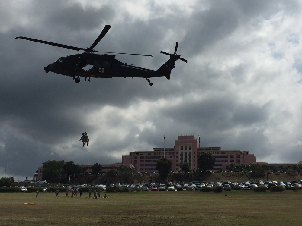 RHC-P's combat medics participate in casualty evacuation training