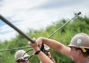 Seabees Conduct Preventative Maintenance on Antenna