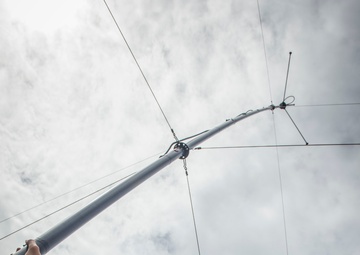 Seabees Conduct Preventative Maintenance on Antenna