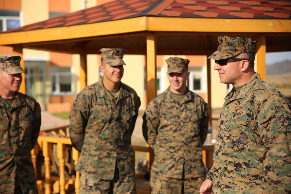 U.S. Marines watch Mongolian Armed Forces execute final training exercise of NOLES