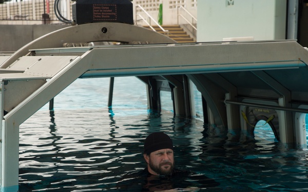 Marines dive into Modular Amphibious Egress Training