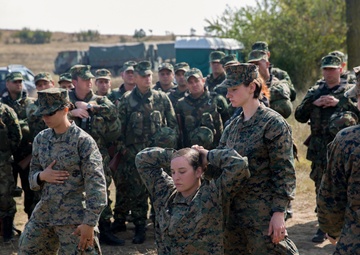 Women training as a U.S. Marine Corps Female Engagement Team