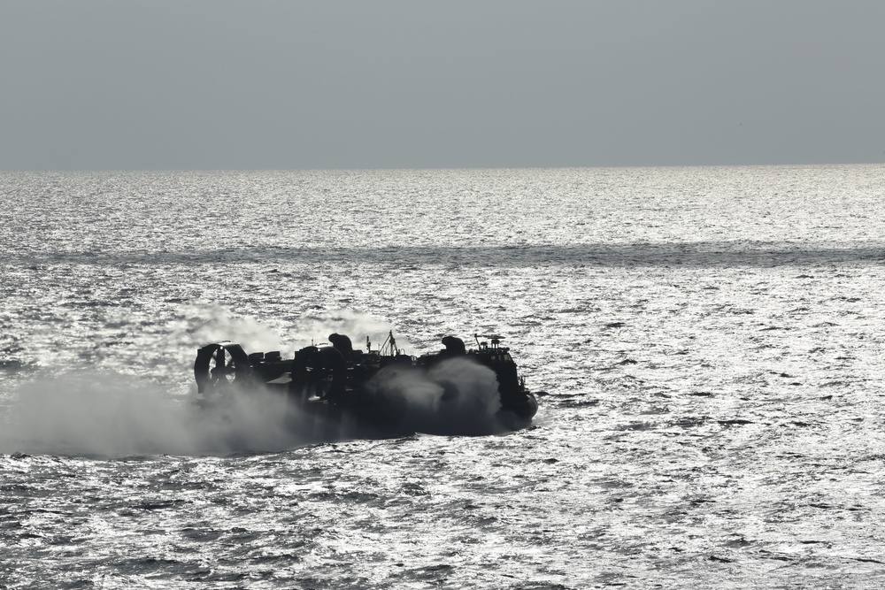 22nd MEU Marines, Wasp Sailors, conduct LCAC operations