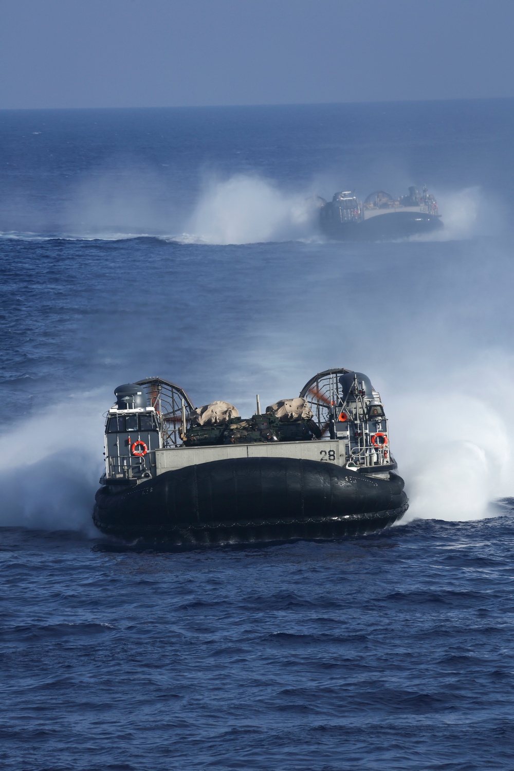 22nd MEU Marines, Wasp Sailors, conduct LCAC operations