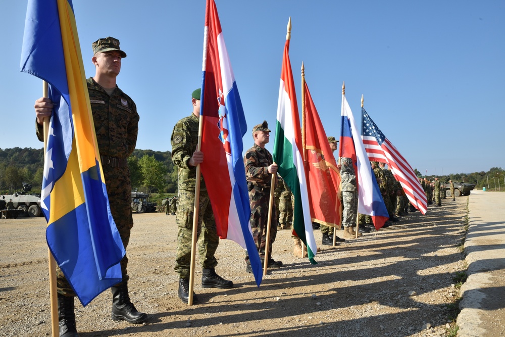 Flags represented at Immediate Response closing ceremony