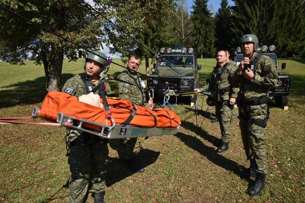 Evacuating a casualty training at IR16