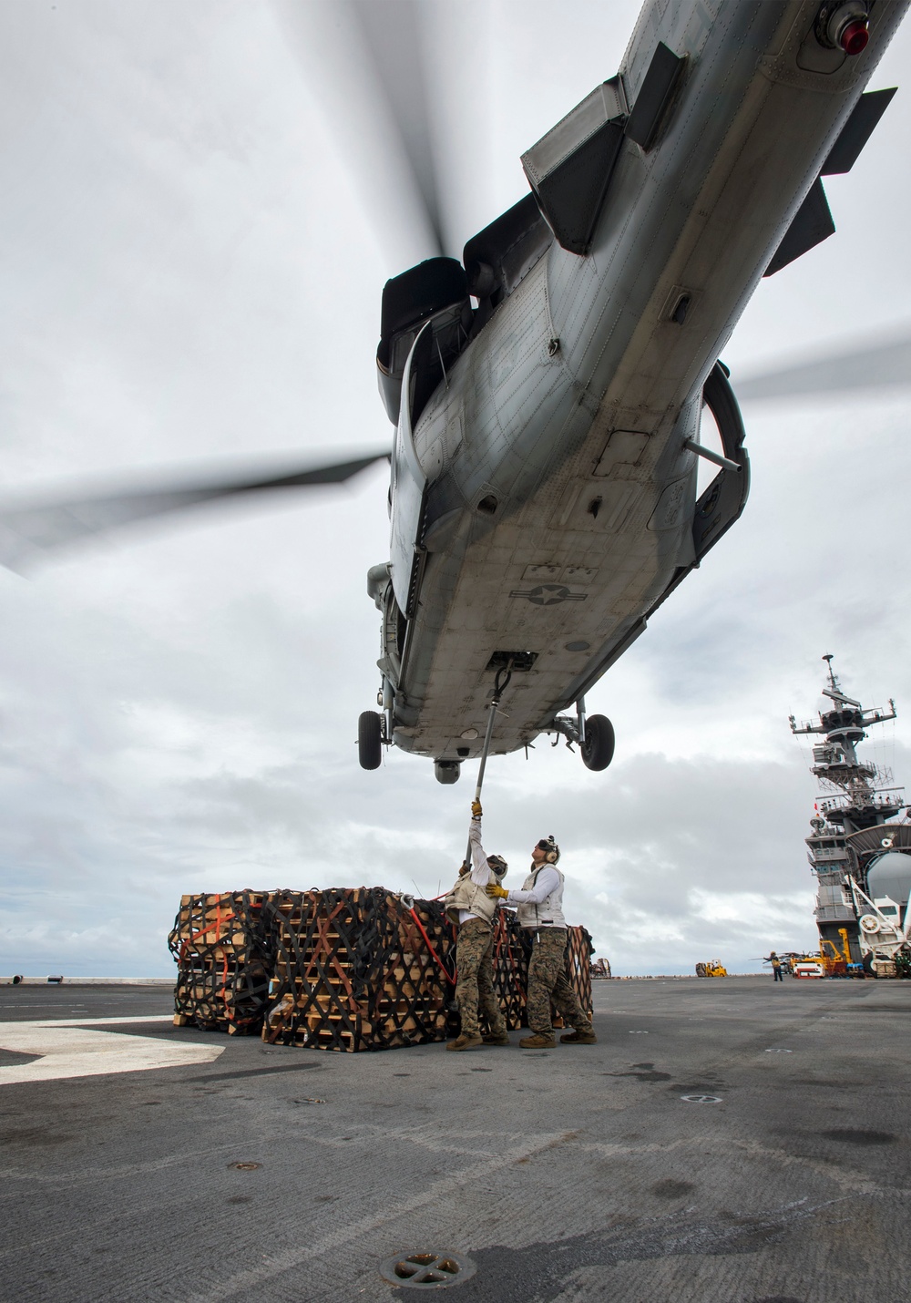 USS Bonhomme Richard (LHD-6) Replenishment at sea (RAS)