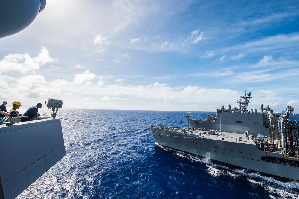 USS Green Bay conducts replenishment at sea