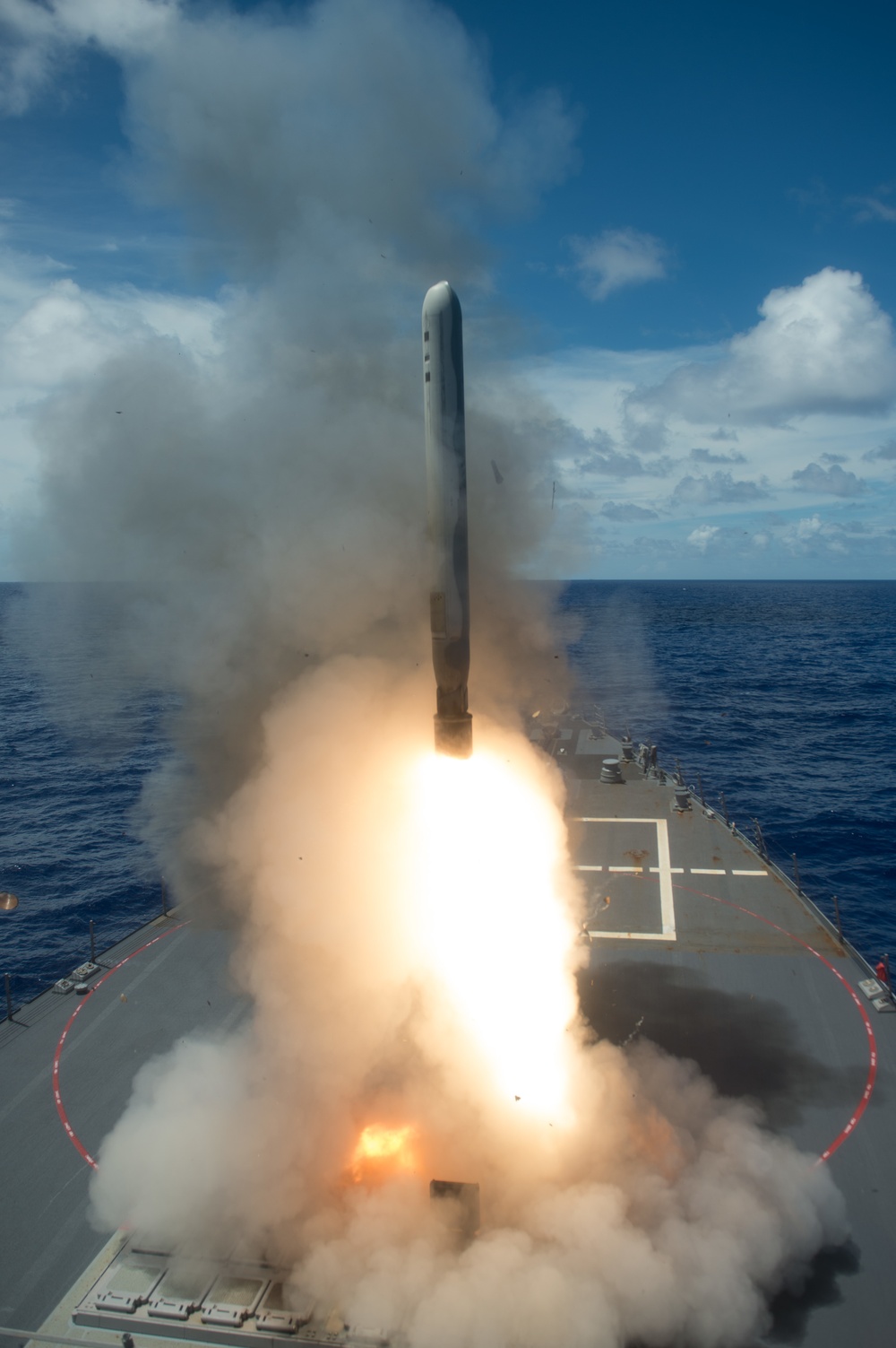USS McCampbell Fires Missile