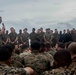 31st MEU commanding officer and sergeant major speak aboard USS Germantown (LSD 42)