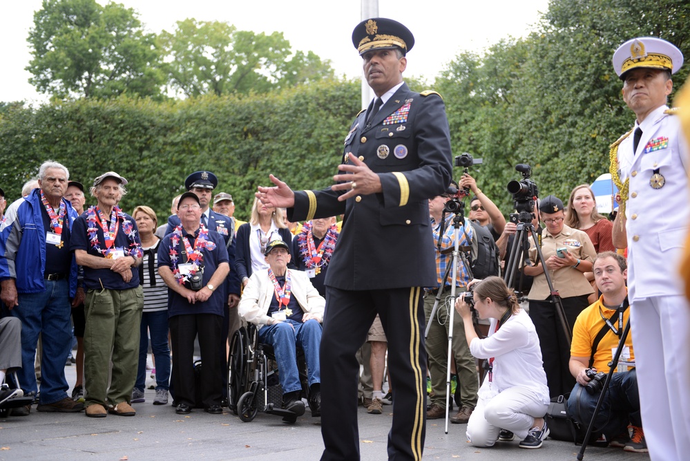 Blue Ridge Honor Flight visits Korean War Memorial