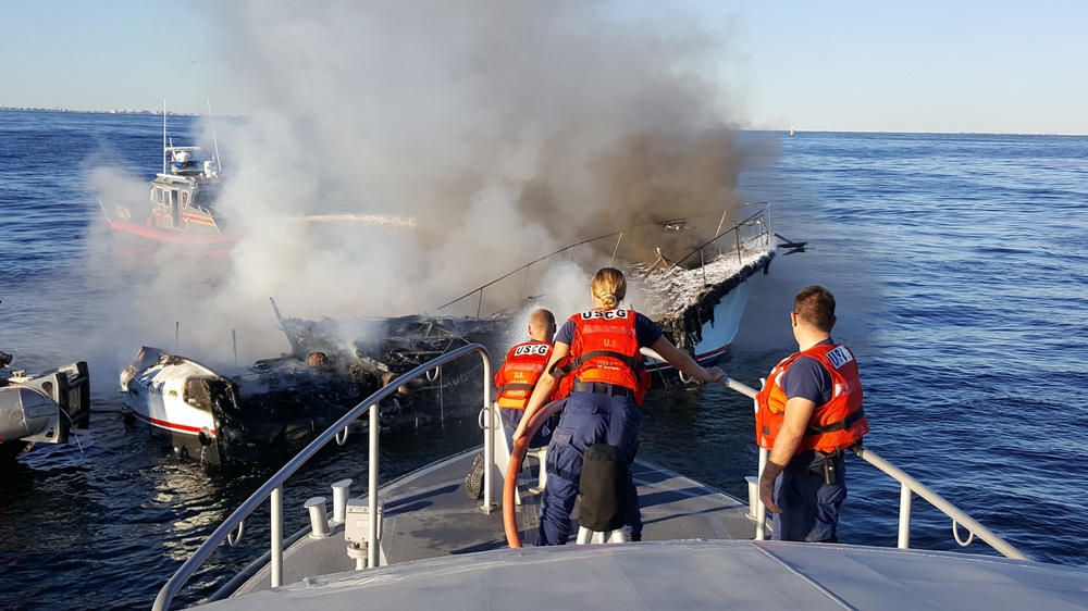 Coast Guard, FDNY respond to boat fire near Sandy Hook, NJ