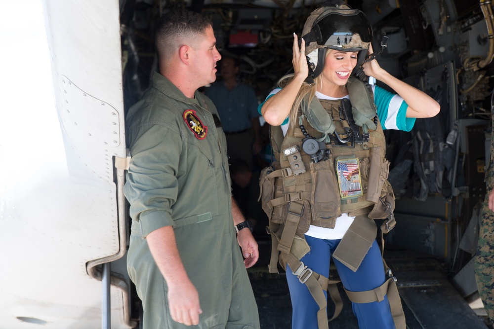 Miami Dolphins Cheerleaders visit Marines in Spain